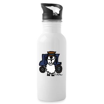ScHoFeur - Trinkflasche mit integriertem Trinkhalm - Weiß - Rechts