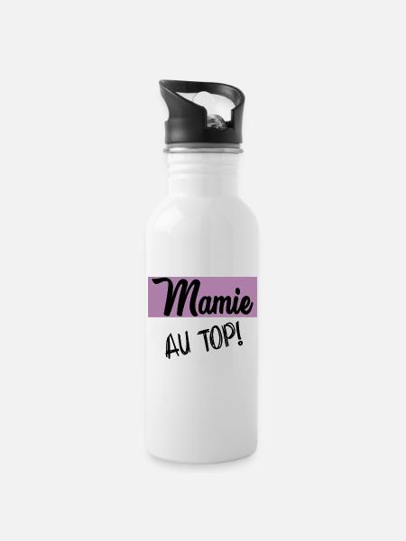 BONNE FÊTE MAMIE - Gourde avec paille intégrée - blanc
