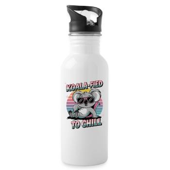 Koala-fied To Chill - Water bottle with straw - white - Right