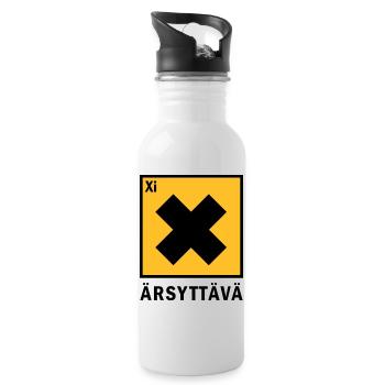 irritierend - Trinkflasche mit integriertem Trinkhalm - Weiß - Rechts