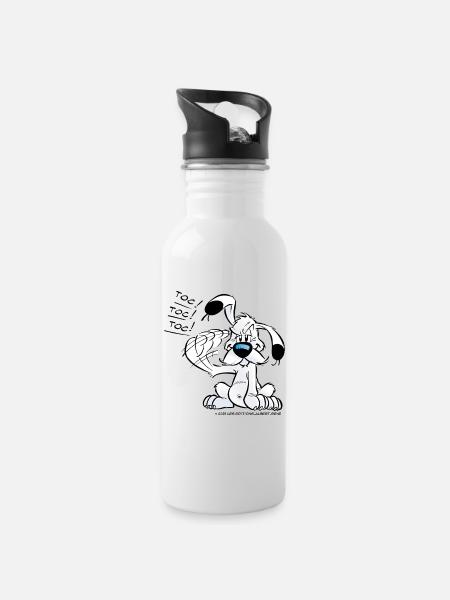 Astérix & Obélix Idéfix Frappe Toc Toc Toc - Gourde avec paille intégrée - blanc