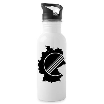 UNLIMITED GERMANY by Unlimited Apparel - Water bottle with straw - white - Right