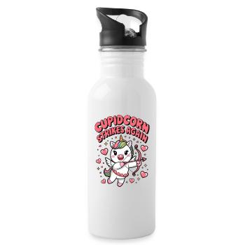 Cupidcorn Strikes Again - Water bottle with straw - white - Right