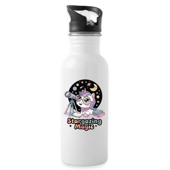Stargazing Magic - Water bottle with straw - white - Right
