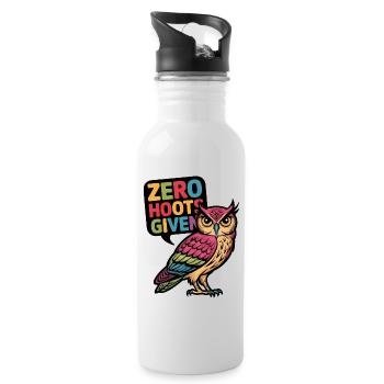Zero Hoots Given - Water bottle with straw - white - Right