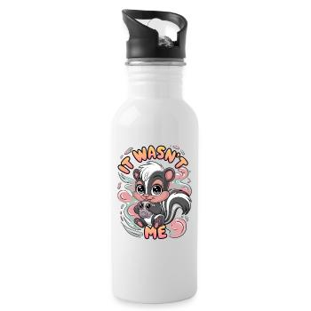 It Wasn't Me - Water bottle with straw - white - Right