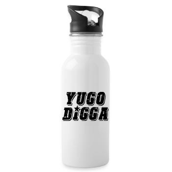 yugo digga - united style of Balkan - Water bottle with straw - white - Right
