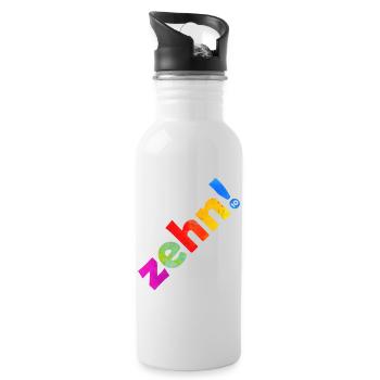 ZEHN 10 JAHRE 10. GEBURTSTAG - Trinkflasche mit integriertem Trinkhalm - Weiß - Rechts