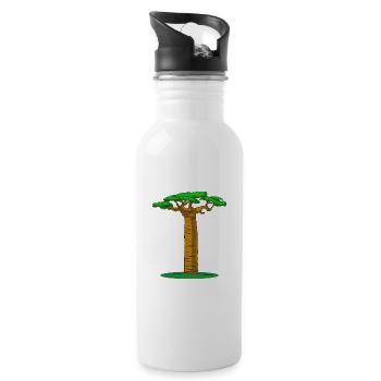 Baobab Tree - Trinkflasche mit integriertem Trinkhalm - Weiß - Rechts