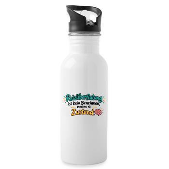 Reizüberflutung Zustand - Trinkflasche mit integriertem Trinkhalm - Weiß - Rechts
