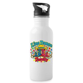 Line Dance Family Boots - Trinkflasche mit integriertem Trinkhalm - Weiß - Rechts