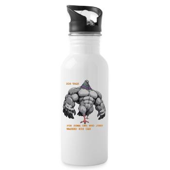 Big Talk for someone who just washed his car - Trinkflasche mit integriertem Trinkhalm - Weiß - Rechts