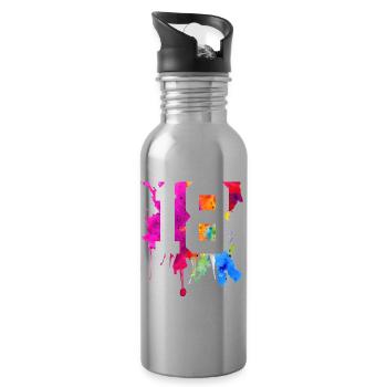 18 JAHRE 18. GEBURTSTAG - Trinkflasche mit integriertem Trinkhalm - Lightsilver - Rechts