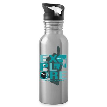Wandern GR20 Korsika GR 20 gr20 Wanderer - Trinkflasche mit integriertem Trinkhalm - Lightsilver - Rechts