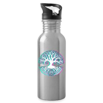 Baum - Trinkflasche mit integriertem Trinkhalm - Lightsilver - Rechts