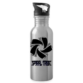 Spiral Tribe - Trinkflasche mit integriertem Trinkhalm - Lightsilver - Rechts