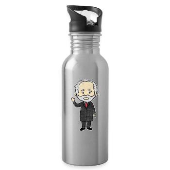 Meisterhafter Tschaikowsky Komponist - Trinkflasche mit integriertem Trinkhalm - Lightsilver - Rechts