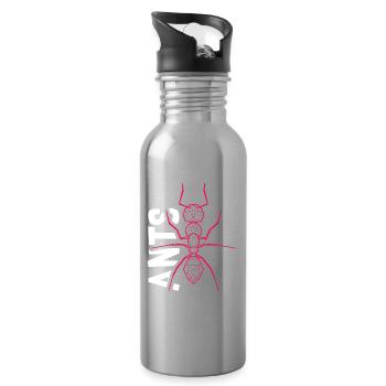 Winzige Ameise Insektenkolonie - Trinkflasche mit integriertem Trinkhalm - Lightsilver - Rechts