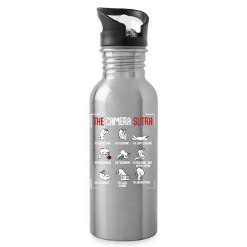 photographer - Water bottle with straw - silver - Right