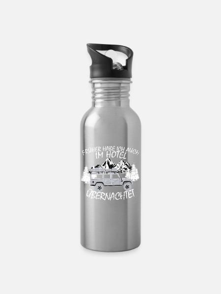 Defender 110 T-Shirt - Trinkflasche mit integriertem Trinkhalm - Lightsilver