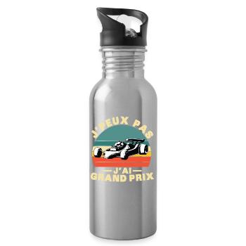 Ich kann nicht, ich habe einen tollen Preis - Trinkflasche mit integriertem Trinkhalm - Lightsilver - Rechts