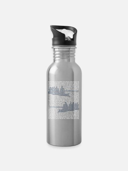 Schlagfertige Rudercrew Regatta - Trinkflasche mit integriertem Trinkhalm - Lightsilver