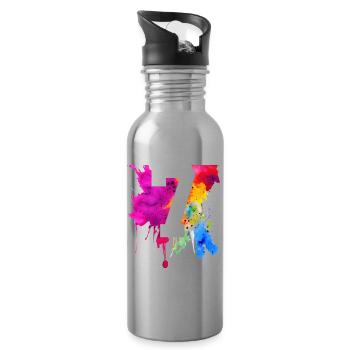 7 YEARS 7TH BIRTHDAY - Water bottle with straw - silver - Right
