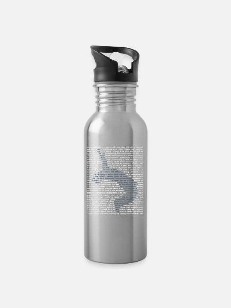 Freerunning Parkour Geschenk - Trinkflasche mit integriertem Trinkhalm - Lightsilver