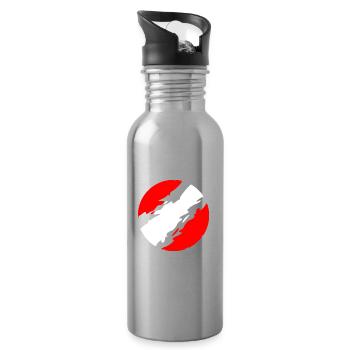 Georgia - Water bottle with straw - silver - Right