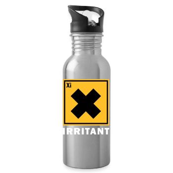 REIZENDES WARNZEICHEN - Trinkflasche mit integriertem Trinkhalm - Lightsilver - Rechts