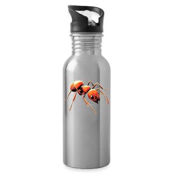 Ant Forest Ant Fire Ant Insect Cute Ants - Water bottle with straw - silver - Right