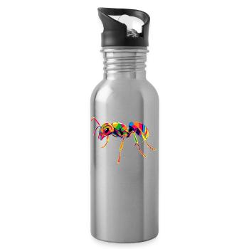 Ant Forest Ant Fire Ant Insect Cute Ants - Water bottle with straw - silver - Right