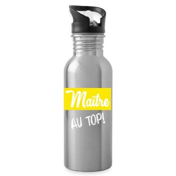 MEISTER. MEISTER. HUMOR - Trinkflasche mit integriertem Trinkhalm - Lightsilver - Rechts