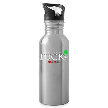Poker - Trinkflasche mit integriertem Trinkhalm - Lightsilver - Rechts