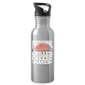 Cheese Making Cheese Lover - Trinkflasche mit integriertem Trinkhalm - Lightsilver - Rechts