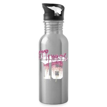 SWEET 16 FINALLY 16TH BIRTHDAY - Water bottle with straw - silver - Right