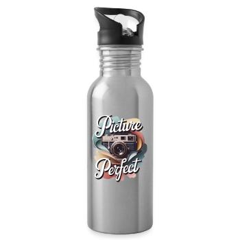 Picture Perfect - Water bottle with straw - silver - Right