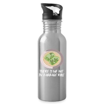 Herzhafte Kohlrouladen Balkanküche - Trinkflasche mit integriertem Trinkhalm - Lightsilver - Rechts