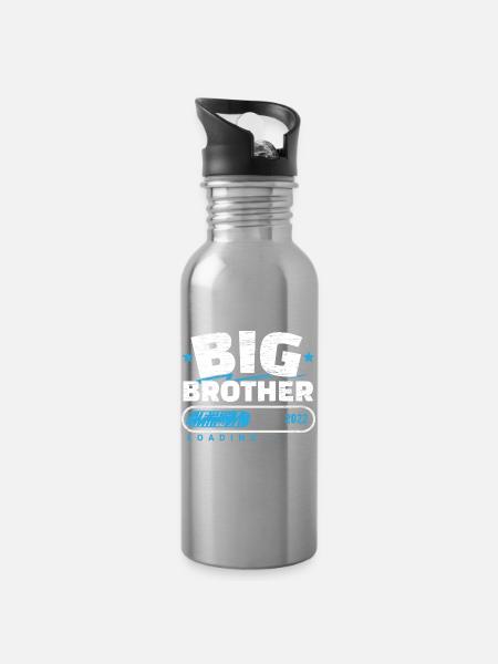 Großer Bruder 2022 Loading - Trinkflasche mit integriertem Trinkhalm - Lightsilver