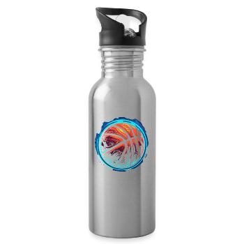 Basketball Ball Steamwave - Trinkflasche mit integriertem Trinkhalm - Lightsilver - Rechts