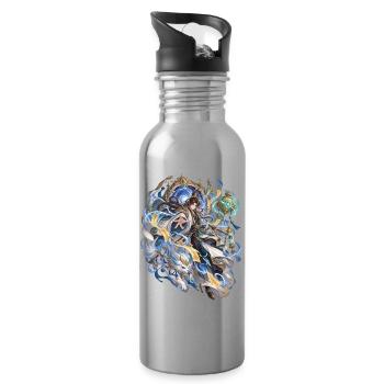 Drachenmeister und Sternenpfad - Trinkflasche mit integriertem Trinkhalm - Lightsilver - Rechts