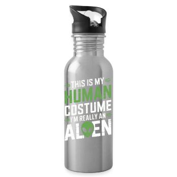 Menschenkostüm, Halloween-alien-thema Fantasievoll - Trinkflasche mit integriertem Trinkhalm - Lightsilver - Rechts