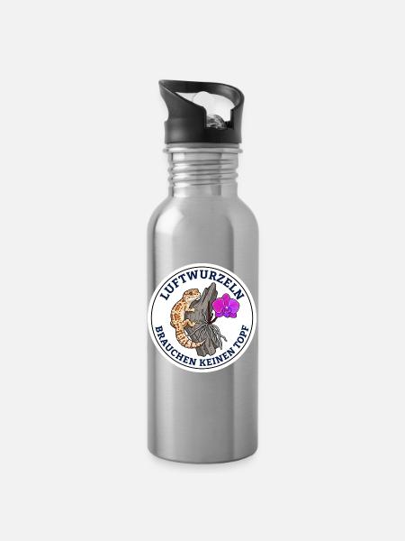 Luftwurzeln Brauchen Keinen Topf Orchidee - Trinkflasche mit integriertem Trinkhalm - Lightsilver