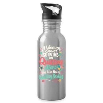 Quilt-Besties Nähen - Trinkflasche mit integriertem Trinkhalm - Lightsilver - Rechts