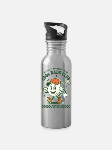 Bestes Golf-Dad-Duo - Trinkflasche mit integriertem Trinkhalm - Lightsilver