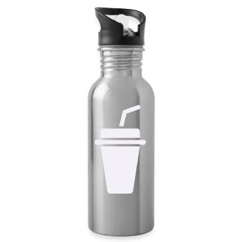 ToGo Becher Icon - Trinkflasche mit integriertem Trinkhalm - Lightsilver - Rechts