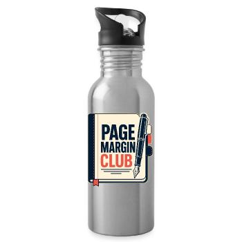 PAGE MARGIN CLUB Computer - Trinkflasche mit integriertem Trinkhalm - Lightsilver - Rechts