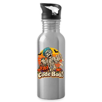 Halloween Mumienarzt Code Boo Notfall - Trinkflasche mit integriertem Trinkhalm - Lightsilver - Rechts