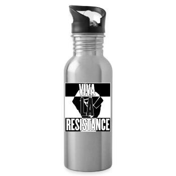 Viva La Resistance (Version 2) - Trinkflasche mit integriertem Trinkhalm - Lightsilver - Rechts
