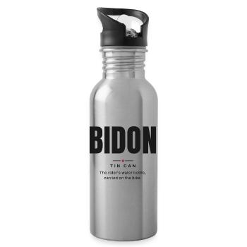 Flasche — Blechdose | Wahres Fahrrad-Vokabular - Trinkflasche mit integriertem Trinkhalm - Lightsilver - Rechts